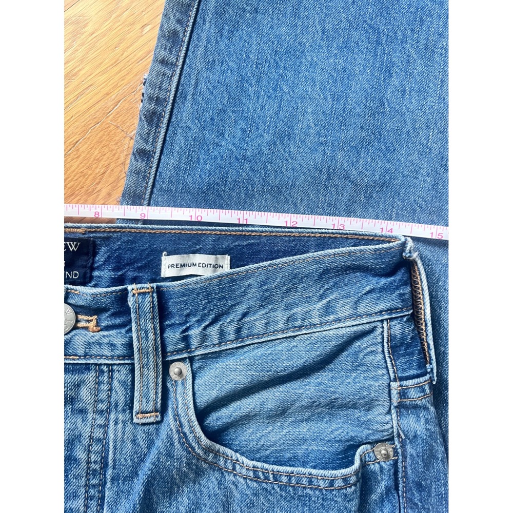 J Crew Slim Boyfriend Jeans Patchwork Distressed Medium Wash Size 26 - Picture 6 of 7